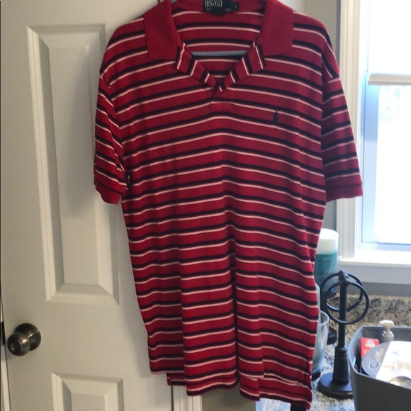 Men’s striped polo - polo Ralph Lauren Large - Picture 1 of 3